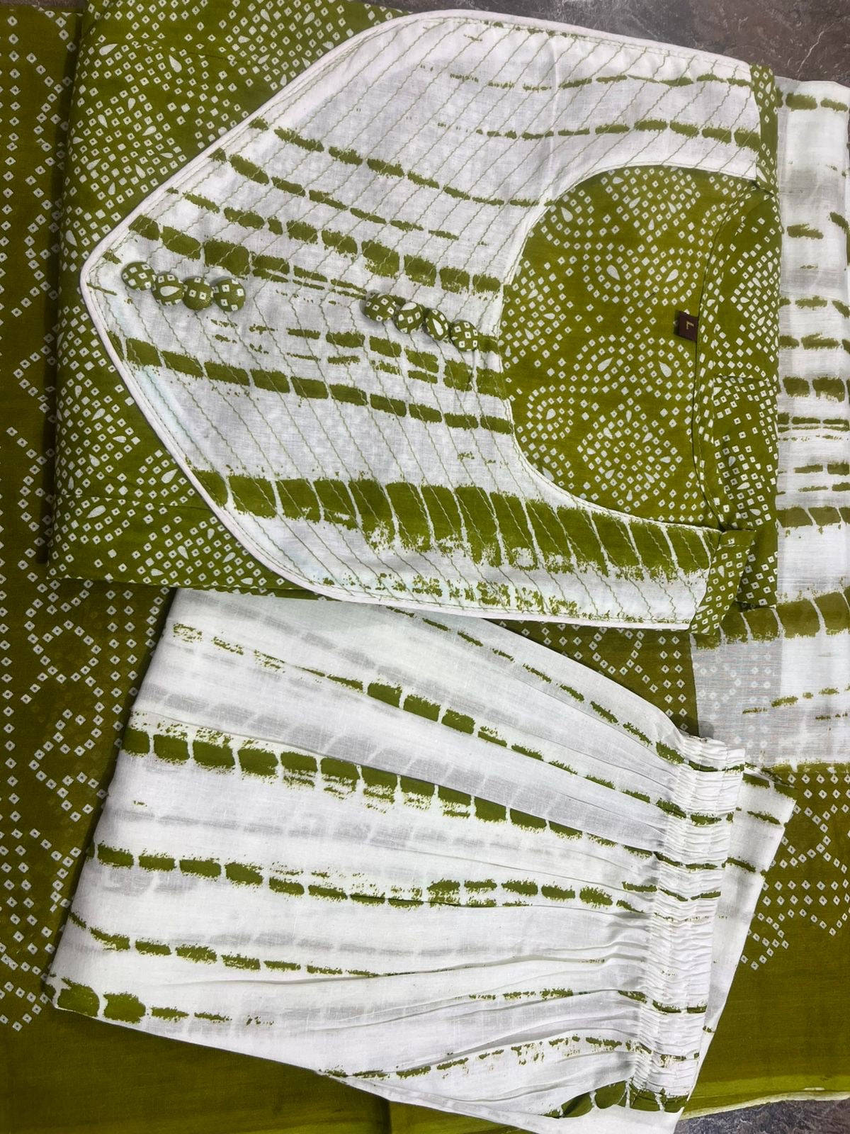 Bannisaa Lavender Bliss Pure Cotton 3-Piece Anarkali Suit Set with Dupatta