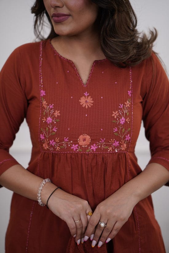 Bannisaa Embroidered Anarkali Kurta Set with Dupatta (3 piece suit)