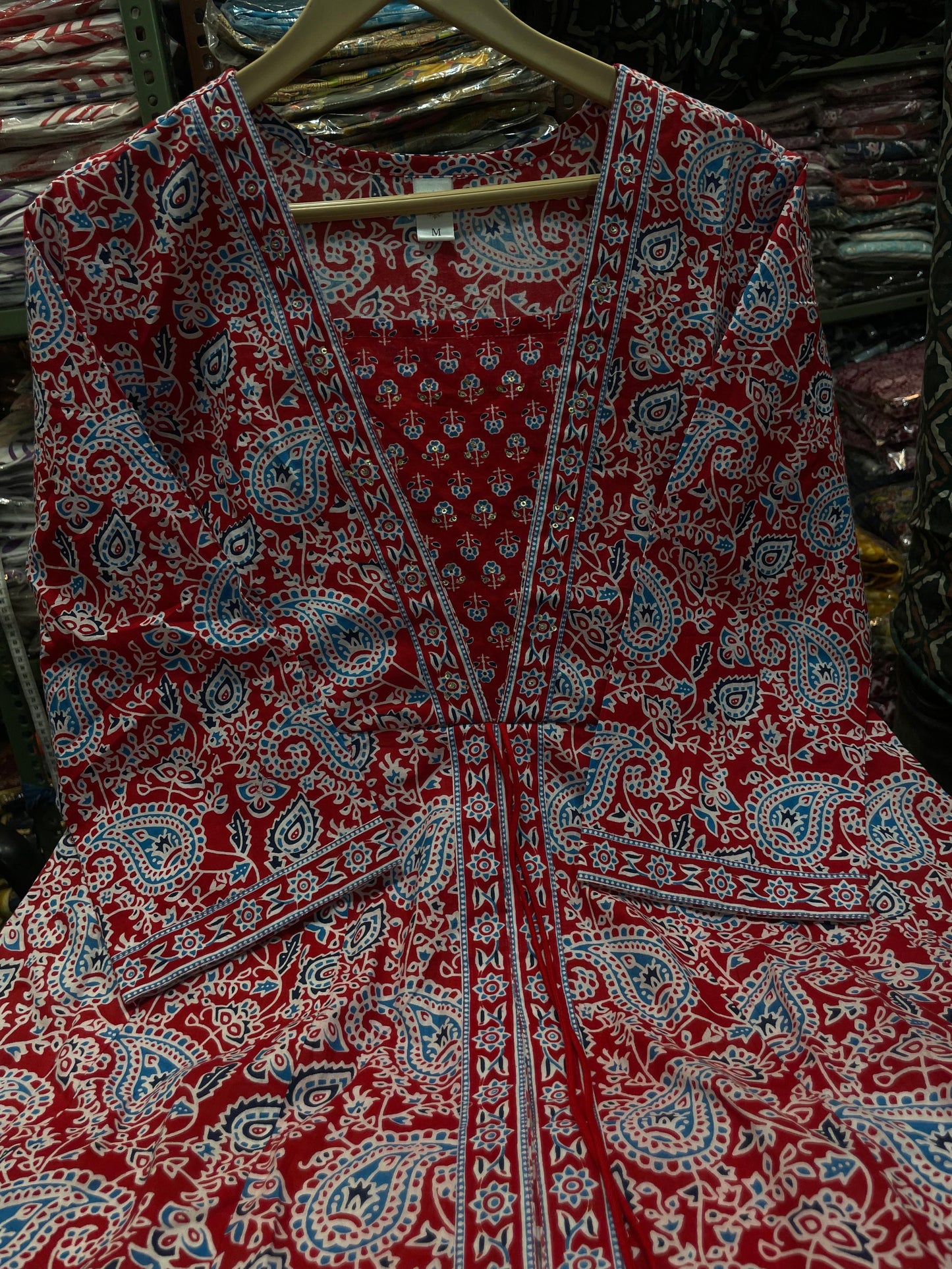 Bannisaa Heritage Mustard Ajrakh Print Anarkali Set - Traditional Block Print with Contemporary Silhouette