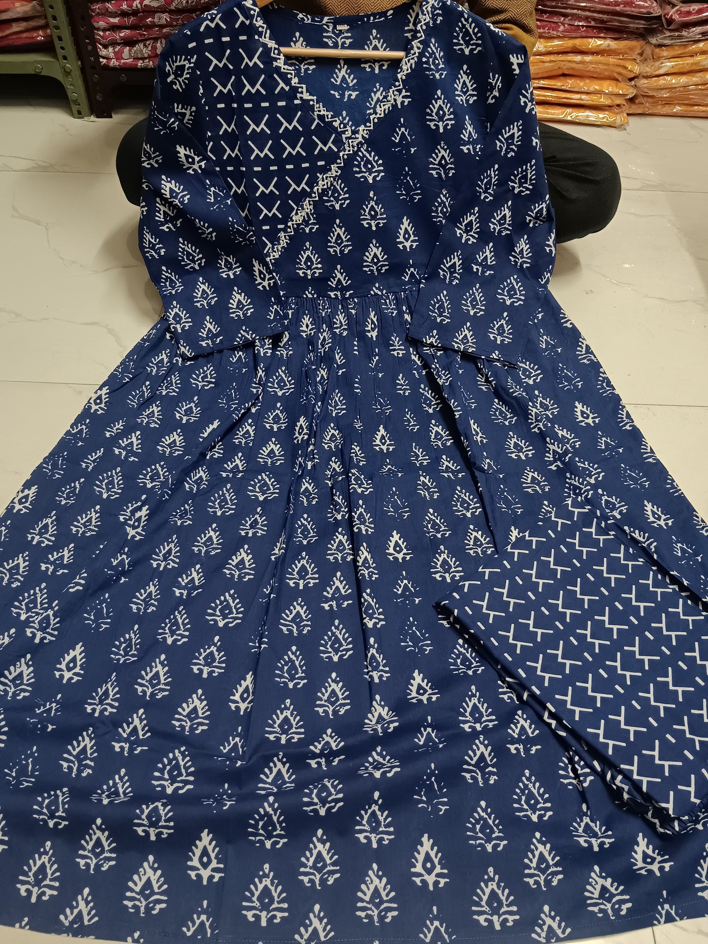 Bannisaa Midnight Heritage Angrakha 3-Piece Kurta Set