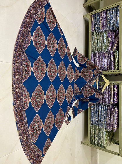 Bannisaa Ajrakh Print Straight Kurta Set with Dupatta (3 piece suit)