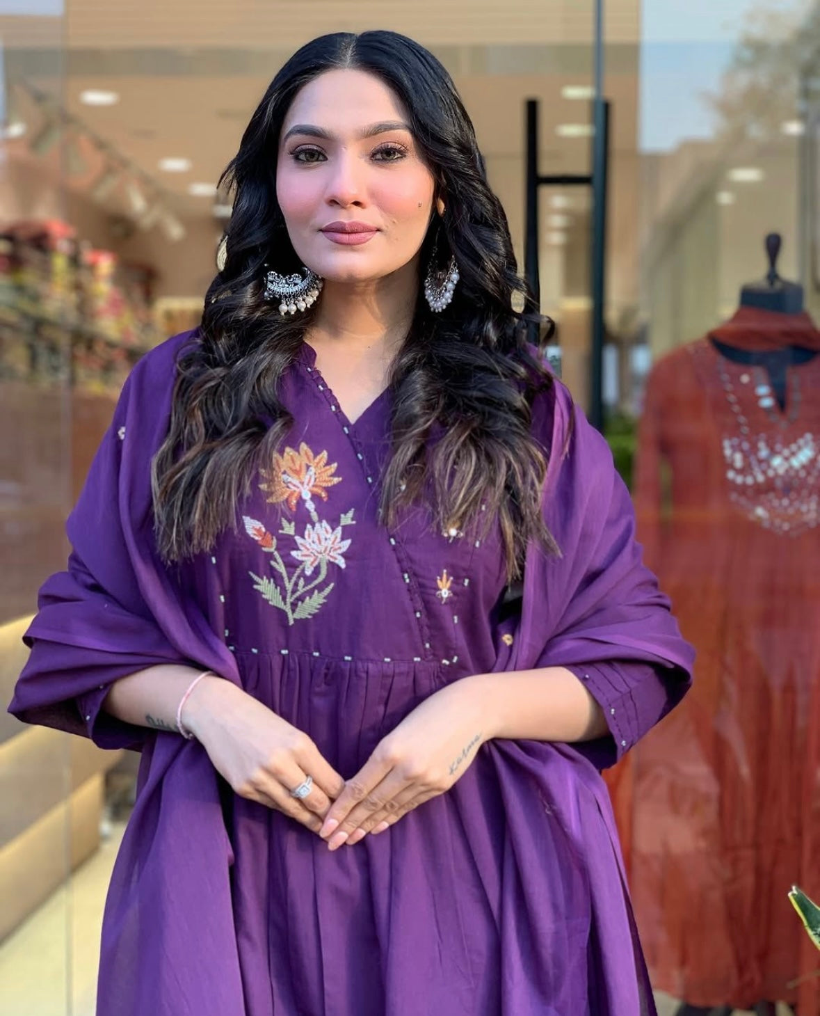 Bannisaa Embroidered Sharara Kurta Set with Dupatta (3 piece suit)