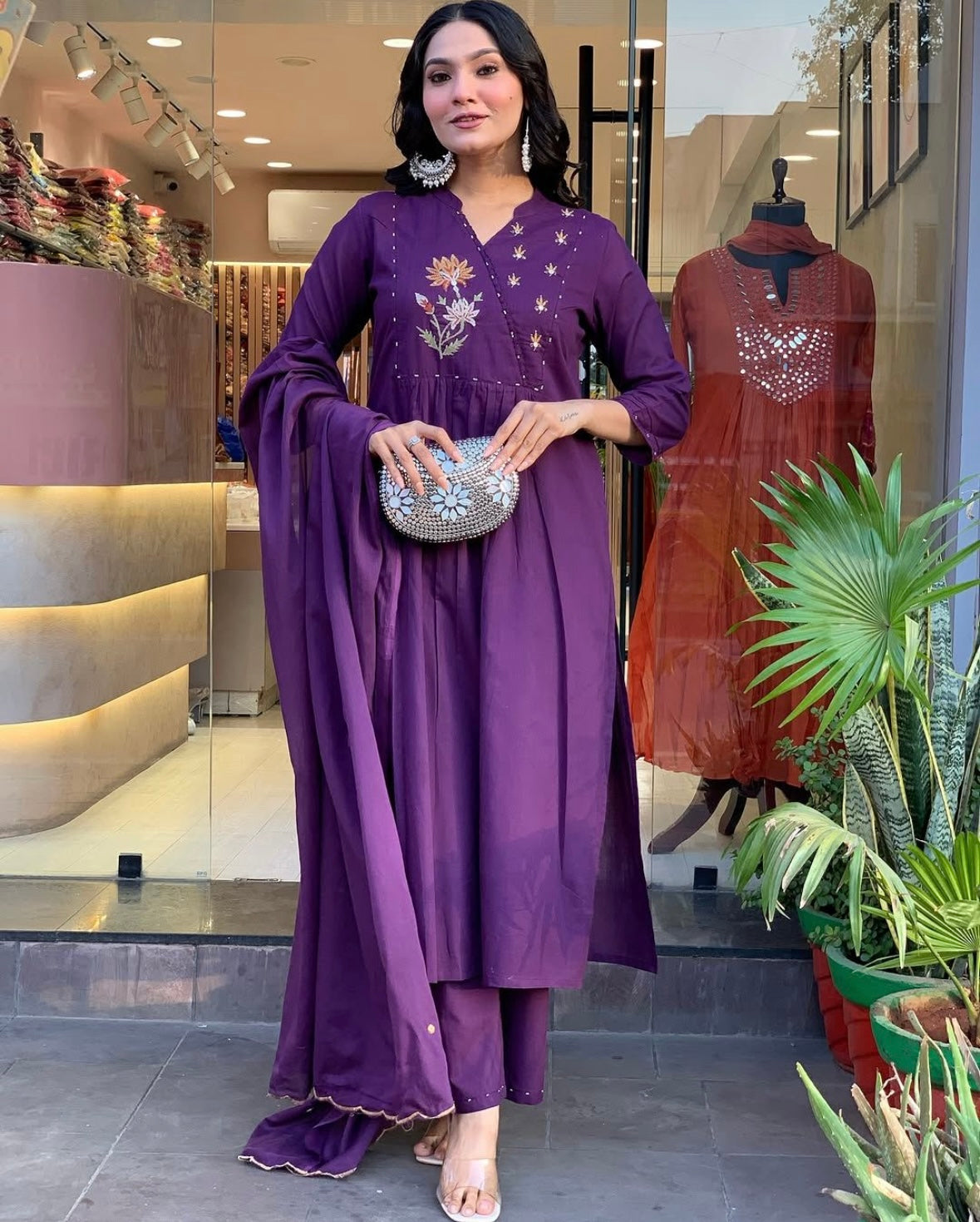 Bannisaa Embroidered Sharara Kurta Set with Dupatta (3 piece suit)