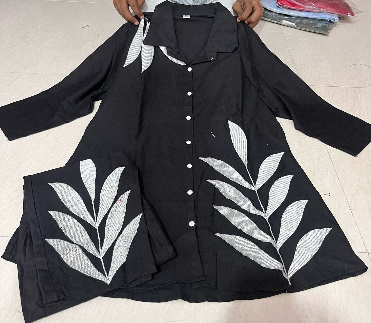 Bannisaa Contemporary Leaf Print Co-ord Collection - Modern Botanical in Four Classic Colors