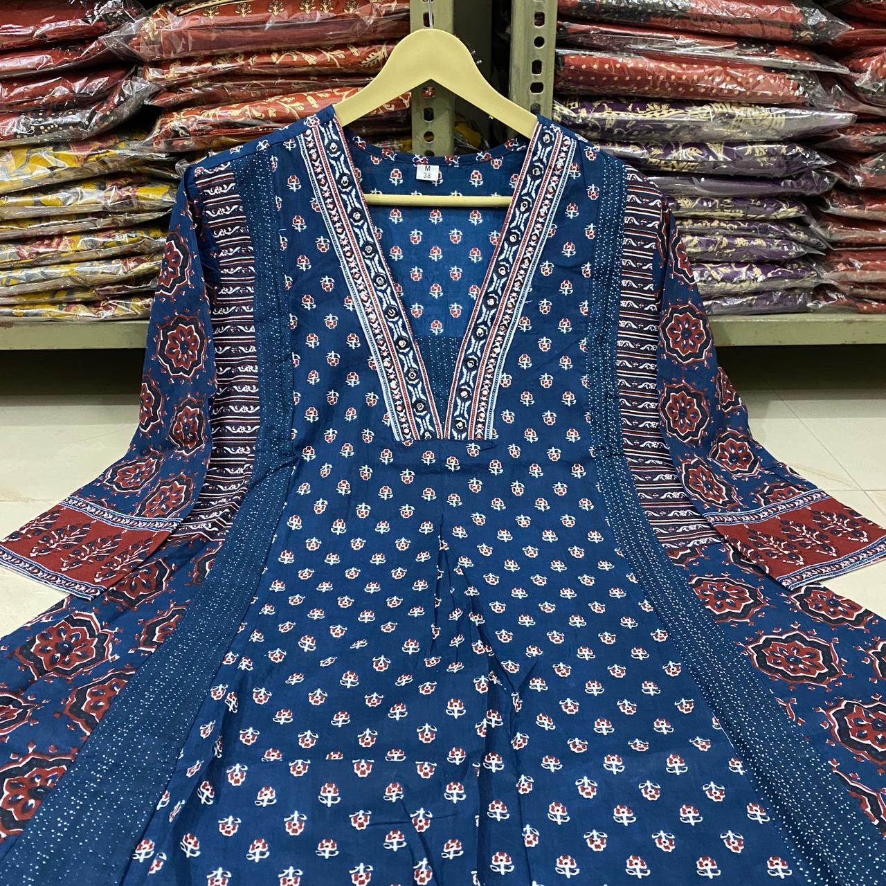 Bannisaa Block Print Palazzo Kurta Set with Dupatta (3 piece suit)