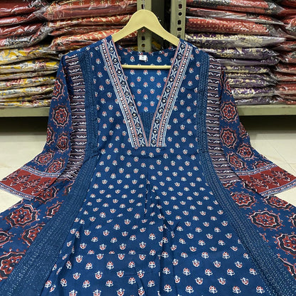 Bannisaa Block Print Palazzo Kurta Set with Dupatta (3 piece suit)