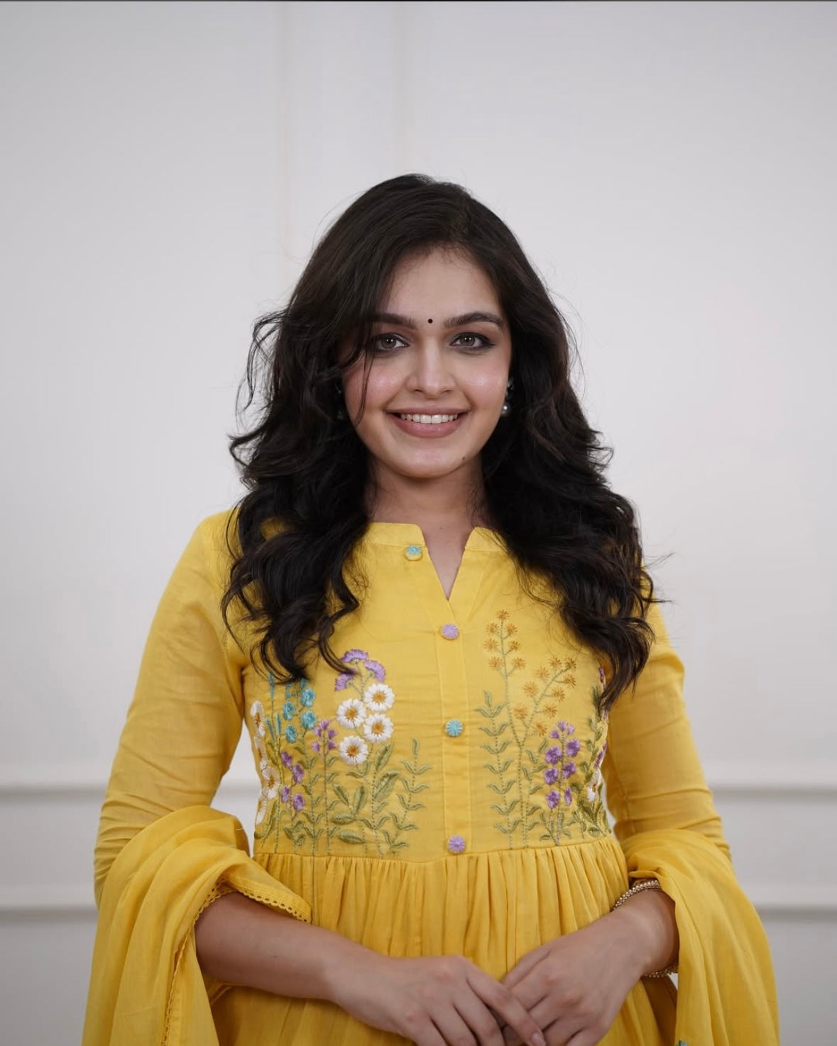 Bannisaa Mustard Magic Embroidered Co-ord Set - Sunshine Yellow Ethnic wear