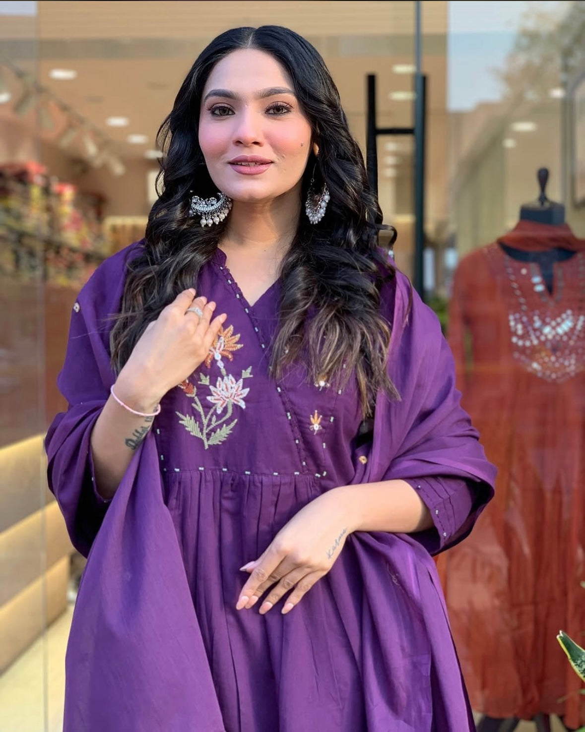 Bannisaa Embroidered Sharara Kurta Set with Dupatta (3 piece suit)