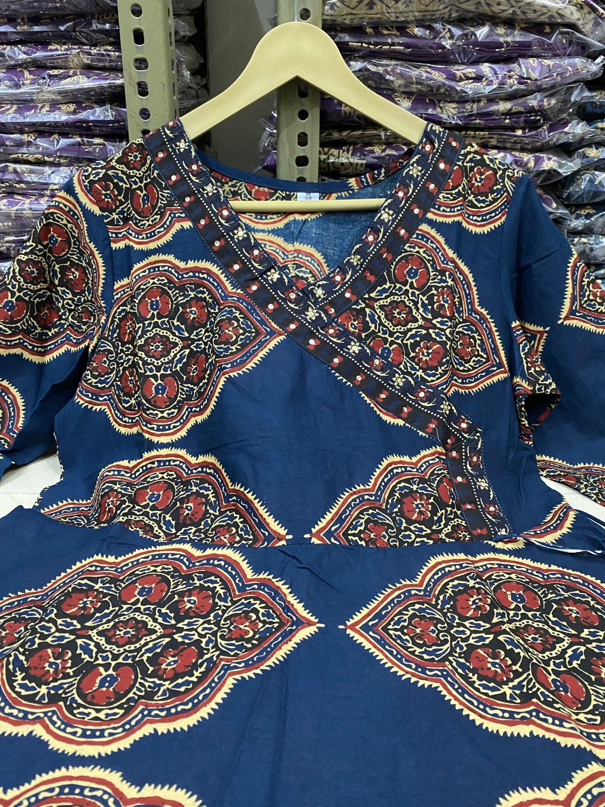 Bannisaa Ajrakh Print Straight Kurta Set with Dupatta (3 piece suit)