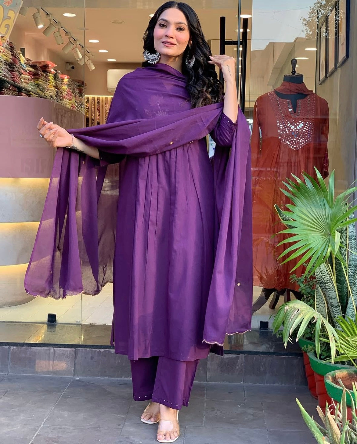 Bannisaa Embroidered Sharara Kurta Set with Dupatta (3 piece suit)