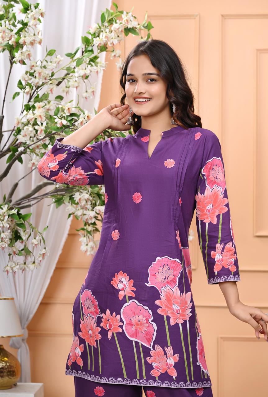 Bannisaa Bloom Collection - Contemporary Floral Printed Suit Sets with Garden-Inspired Motifs