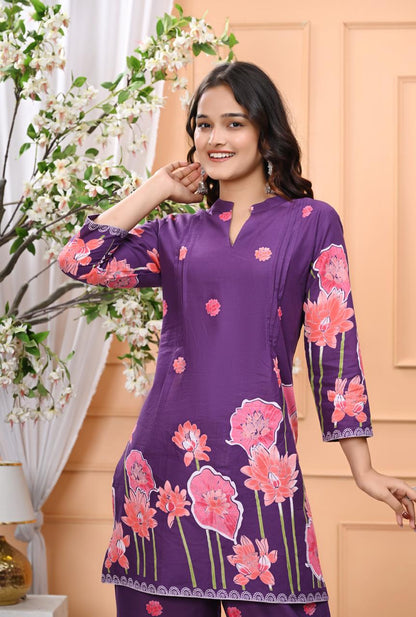 Bannisaa Bloom Collection - Contemporary Floral Printed Suit Sets with Garden-Inspired Motifs
