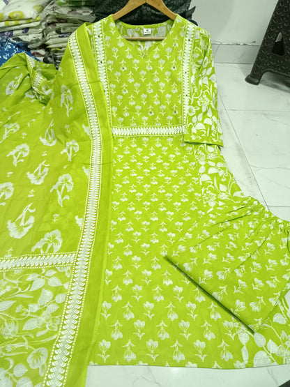 Bannisaa Vibrant Block Print Kurta Set Collection - Traditional Mogul Motif with Contemporary Styling