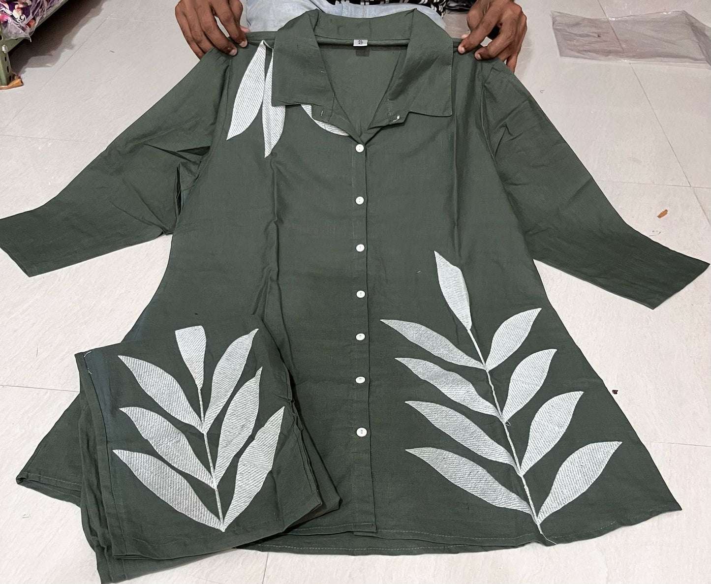 Bannisaa Contemporary Leaf Print Co-ord Collection - Modern Botanical in Four Classic Colors