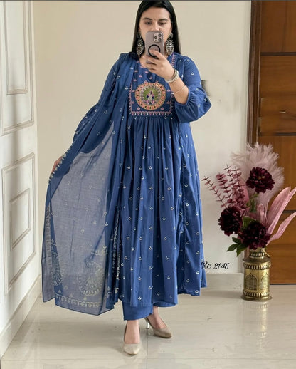 Bannisaa Magenta Gota Work Anarkali Set