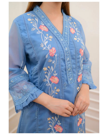 Bannisaa Designer Embroidered Floral Kurta Set with Dupatta (3 piece suit)