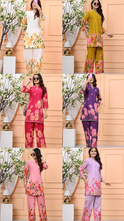 Bannisaa Bloom Collection - Contemporary Floral Printed Suit Sets with Garden-Inspired Motifs