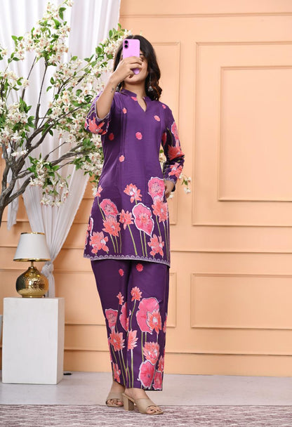 Bannisaa Bloom Collection - Contemporary Floral Printed Suit Sets with Garden-Inspired Motifs