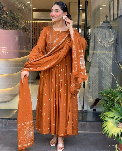 Bannisaa Magenta Gota Work Anarkali Set