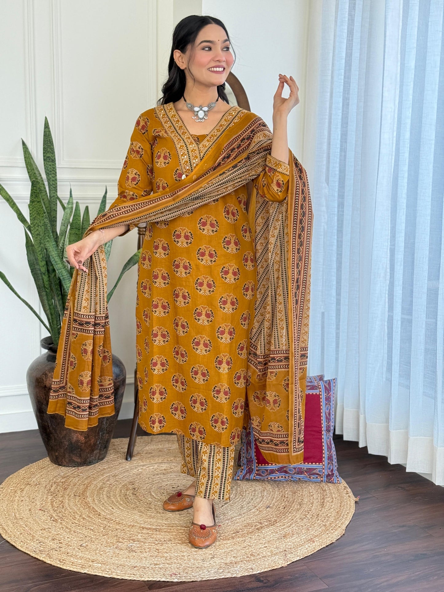 Bannisaa Mustard Bloom 3pc Set