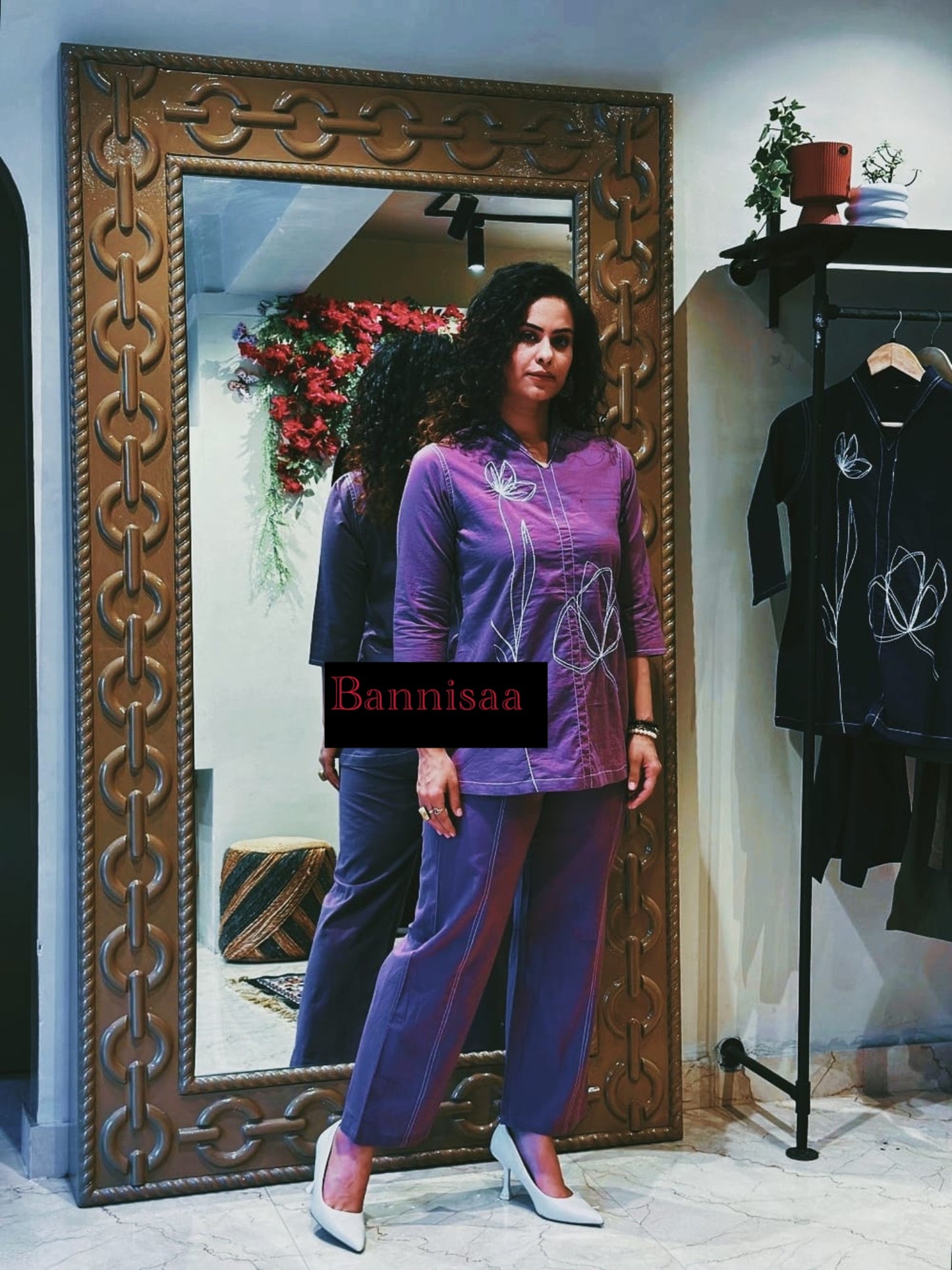 Bannisaa Ultimate Glam Fuchsia Pink, Blue and Purple Co-ord Set