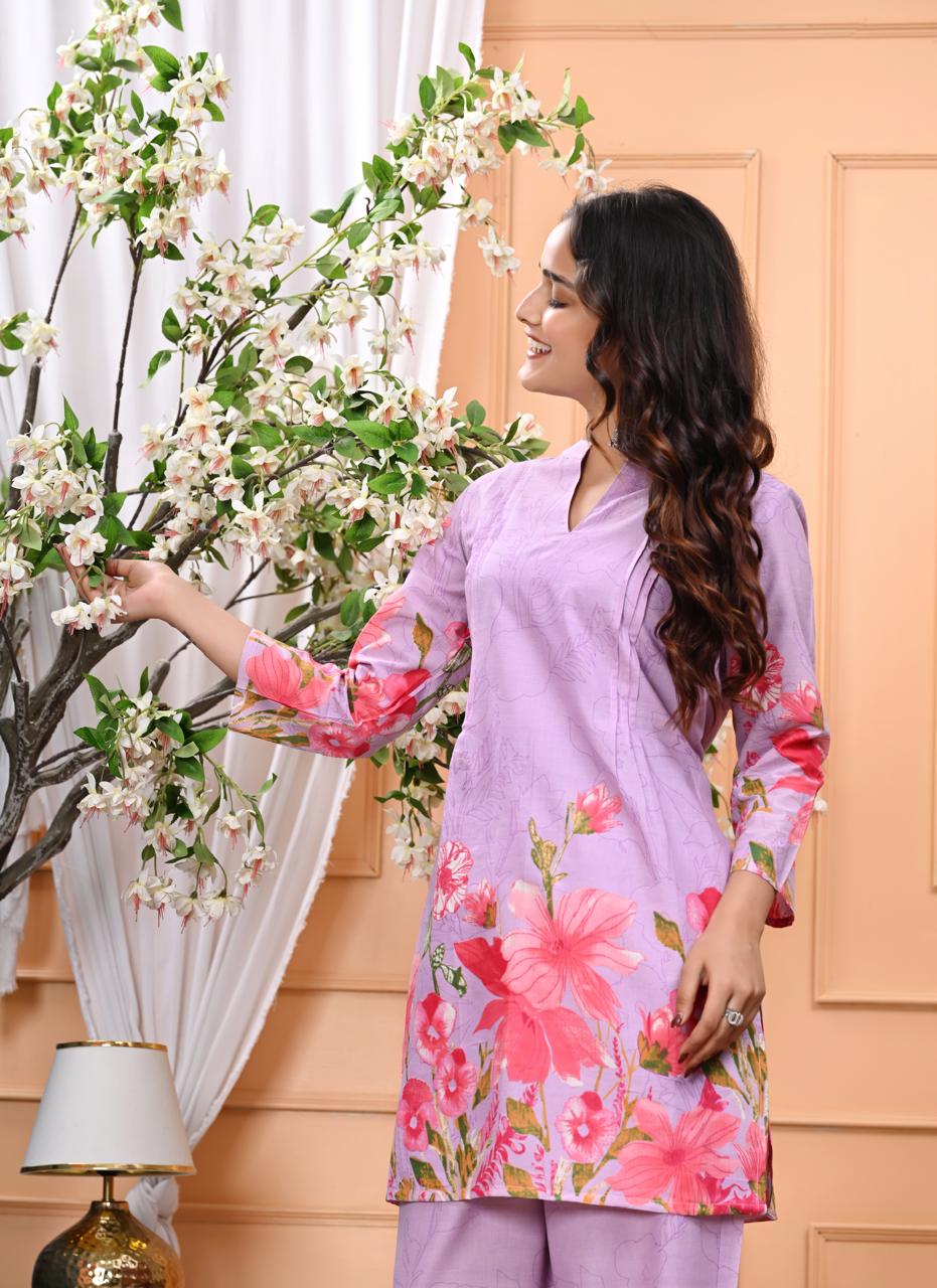 Bannisaa Bloom Collection - Contemporary Floral Printed Suit Sets with Garden-Inspired Motifs