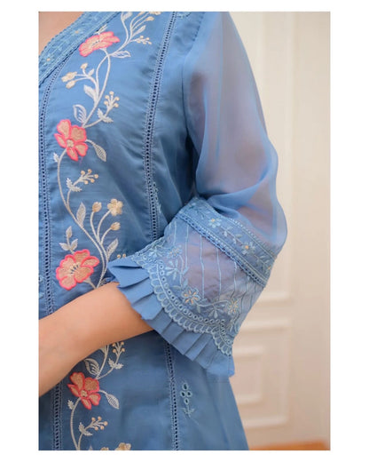 Bannisaa Designer Embroidered Floral Kurta Set with Dupatta (3 piece suit)