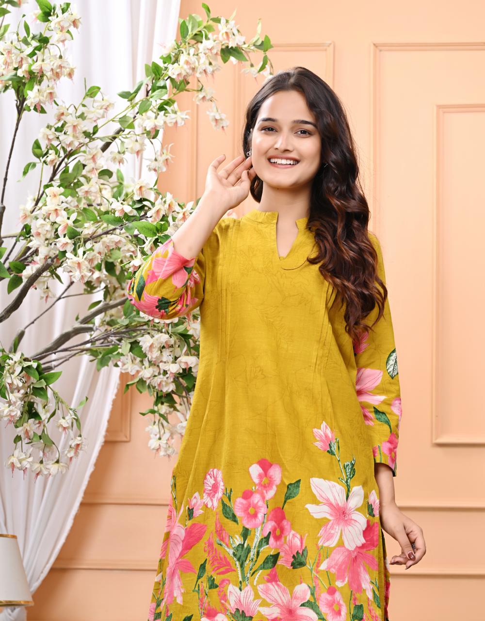 Bannisaa Bloom Collection - Contemporary Floral Printed Suit Sets with Garden-Inspired Motifs