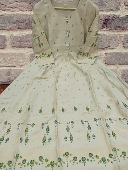 Bannisaa Pearl Elegance ankle length Anarkali Gown/Kitta