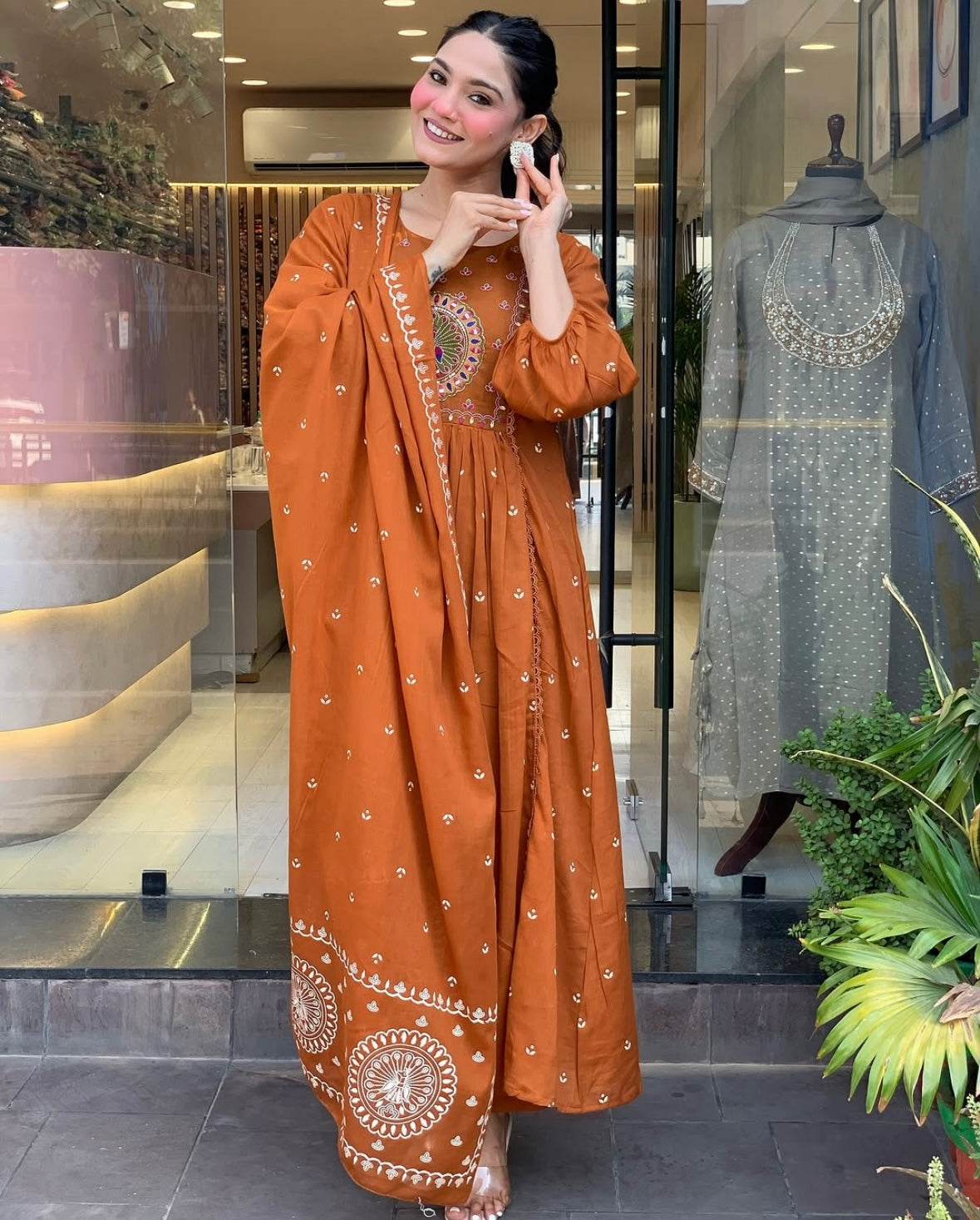 Bannisaa Magenta Gota Work Anarkali Set