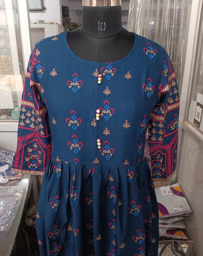 Bannisaa Heavy Rayon Designer Anarkali Ankle length Gown/Kurta