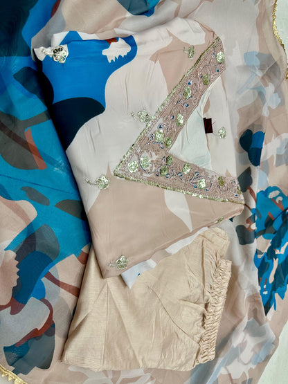 Bannisaa Chanderi silk 3-Piece Kurta Set