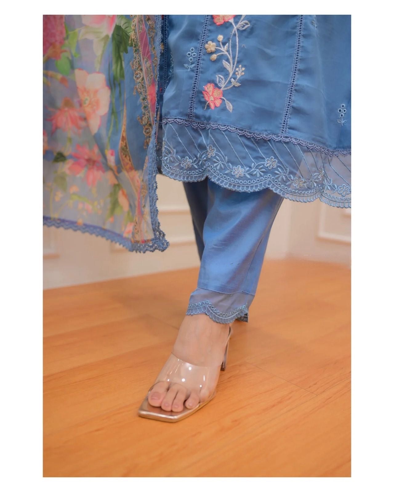 Bannisaa Designer Embroidered Floral Kurta Set with Dupatta (3 piece suit)