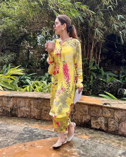 Bannisaa Tropical Paradise Muslin Co-ord Set