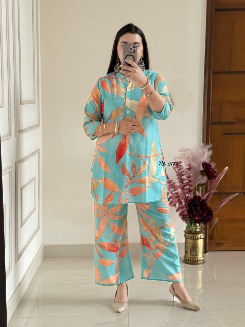 Bannisaa Aqua Tropica Printed Cotton Co-ord Set