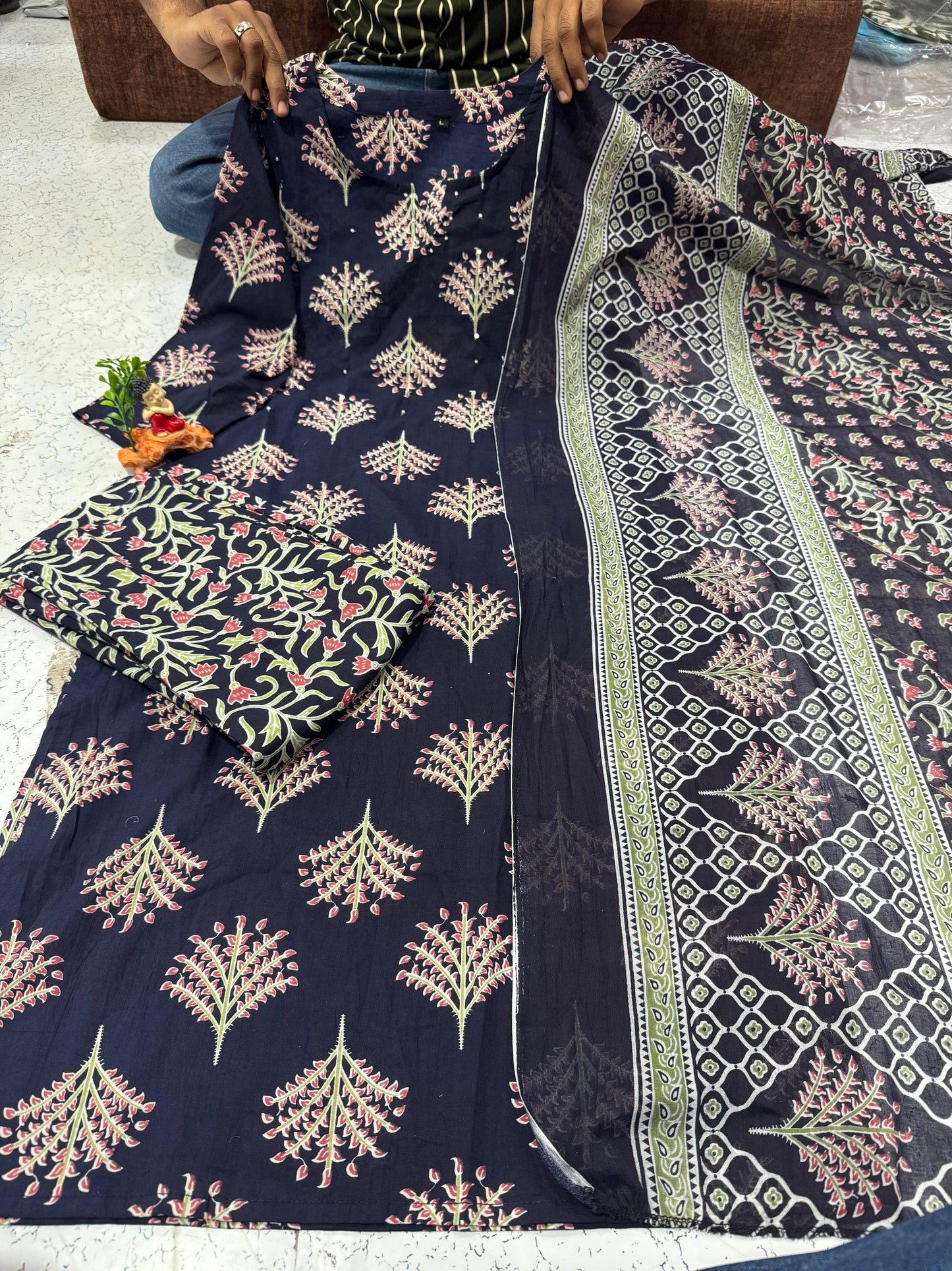 Bannisaa Ultimate Glam Navy Blue  & Teal Co-ord Set