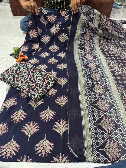 Bannisaa Ultimate Glam Navy Blue  & Teal Co-ord Set