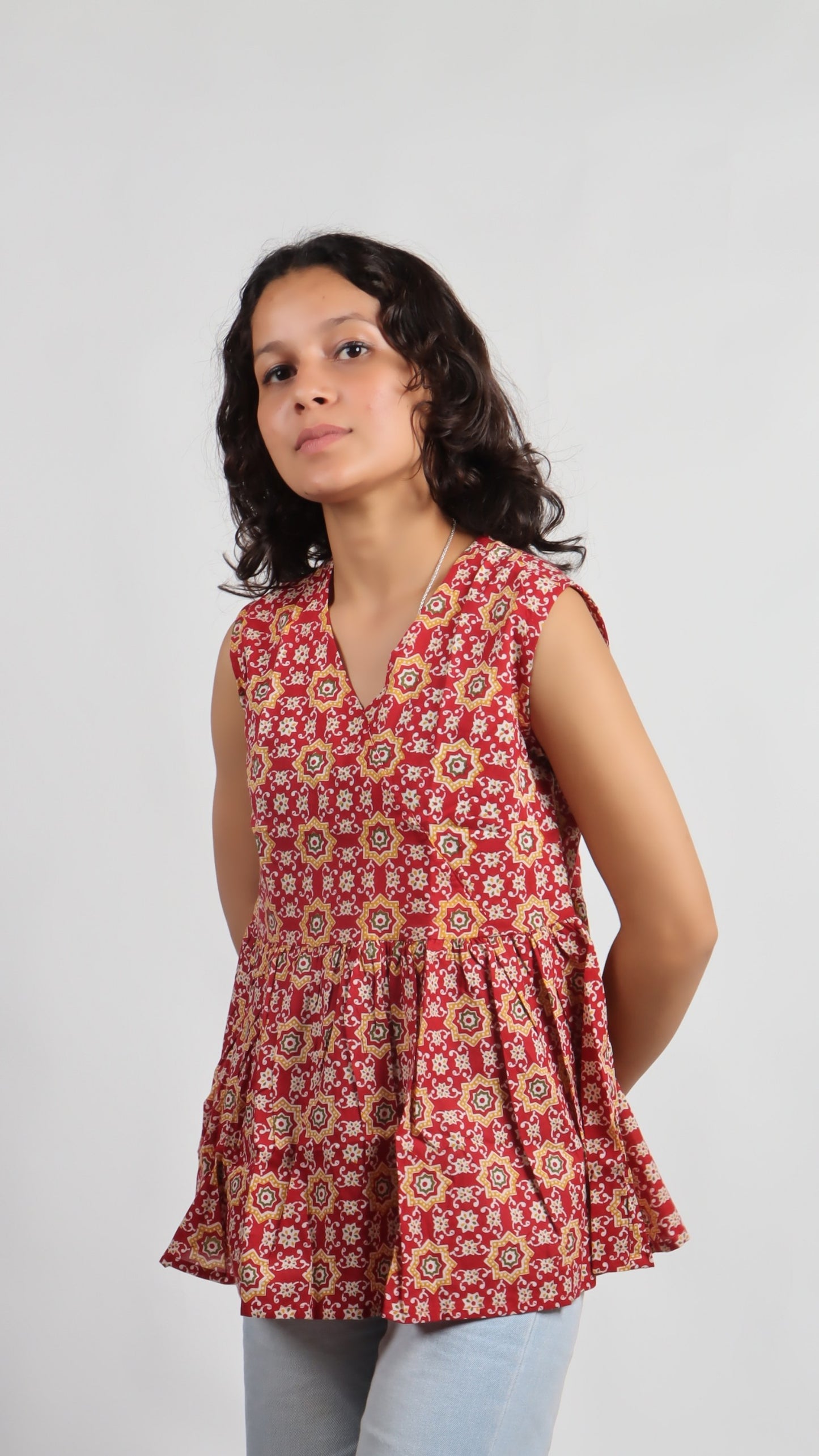 Bannisaa Vintage Garden Peplum Kurti