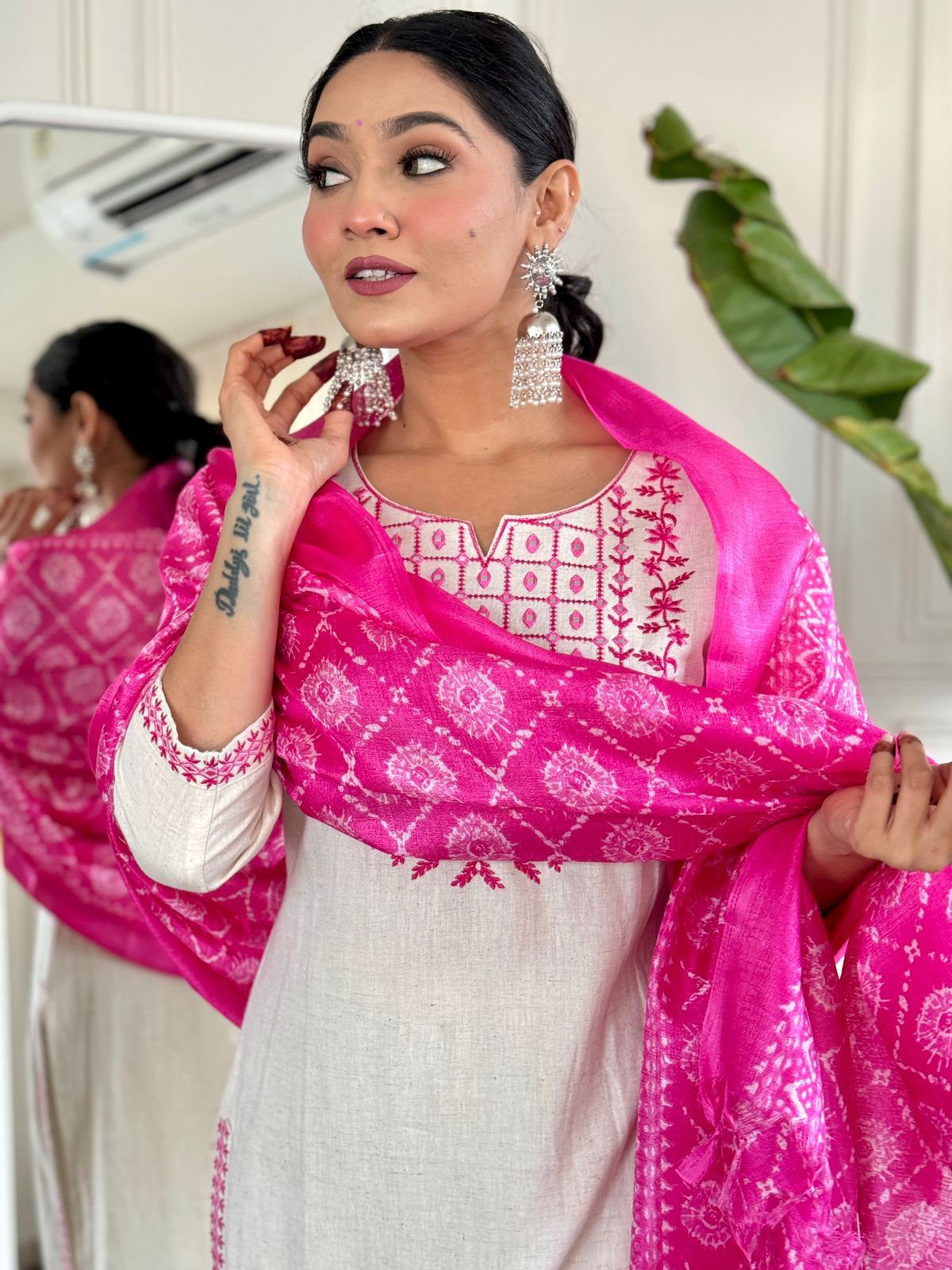 Bannisaa Ivory Elegance 3-Piece Kurta Set