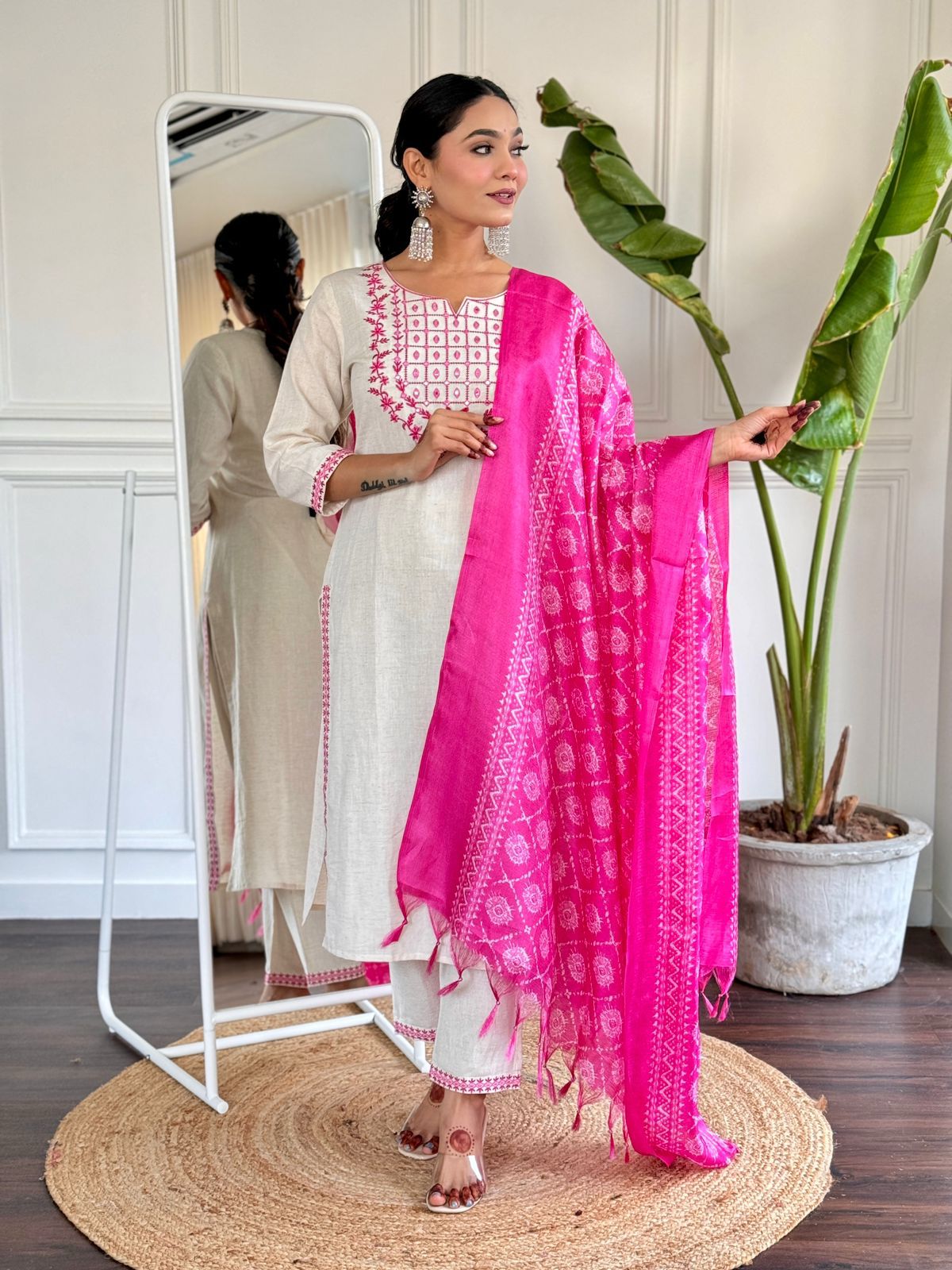 Bannisaa Ivory Elegance 3-Piece Kurta Set